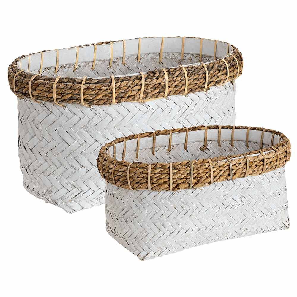 Artwood, Davao Rektangulär Korg 2-Pack Vit