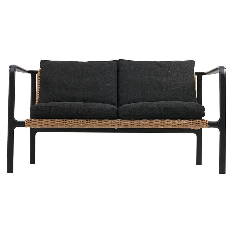Motty 2-sits soffa svart / Teddy black