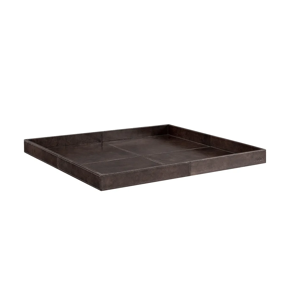 Artwood, Fyrkantig bricka i läder Mendoza Deep brown