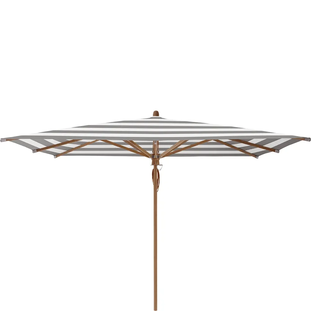 Glatz, Teakwood parasoll 330x330 cm Kat.5 570 Steel Stripe