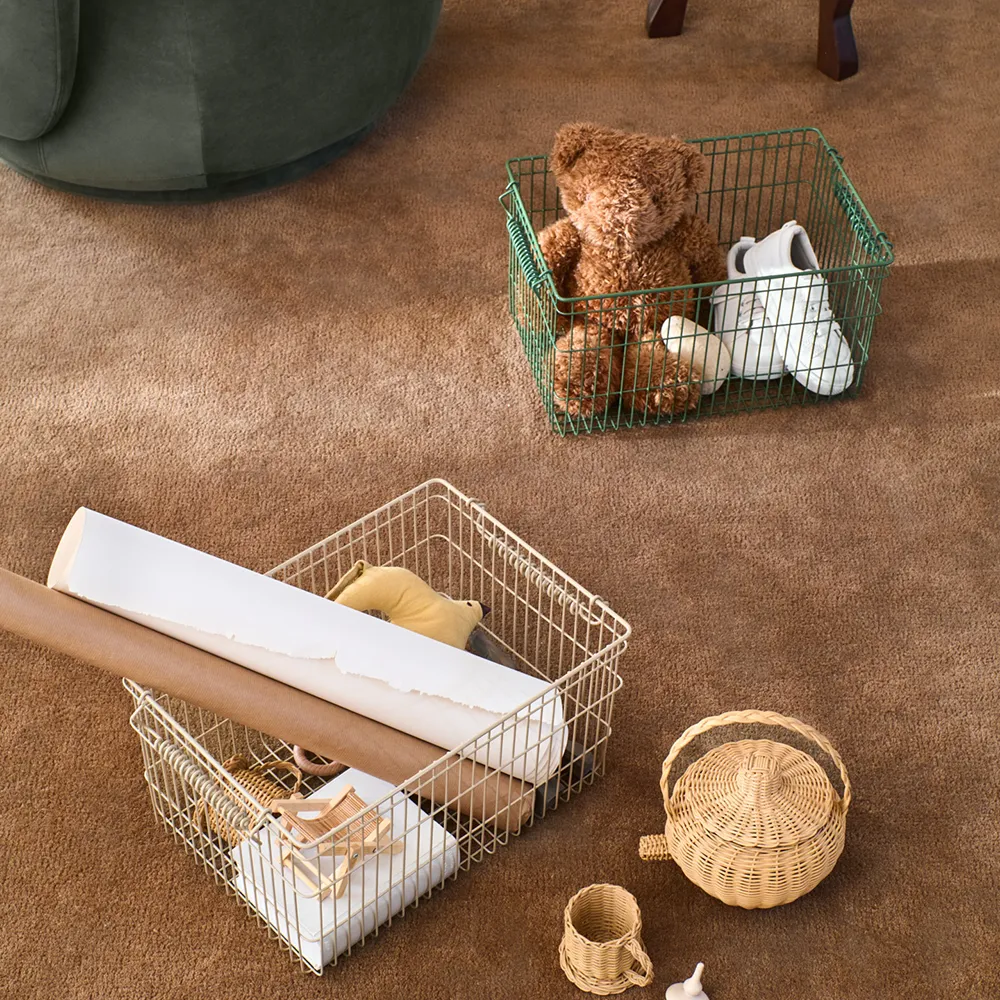 Alternativ bild 1 för ferm LIVING - Cala Stackable Baskets Set of 2 Verdant Grön