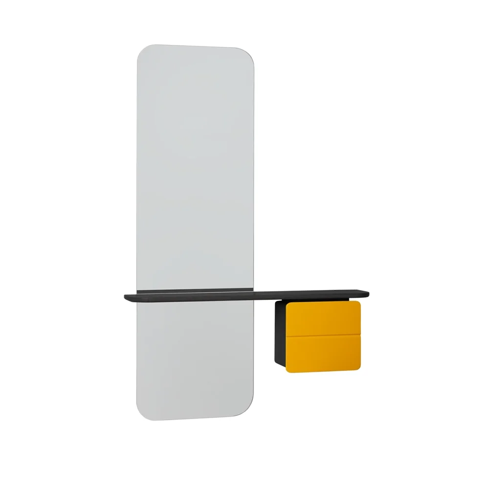 Umage, One More Look Spegel Svart ek/ Nuance Orange