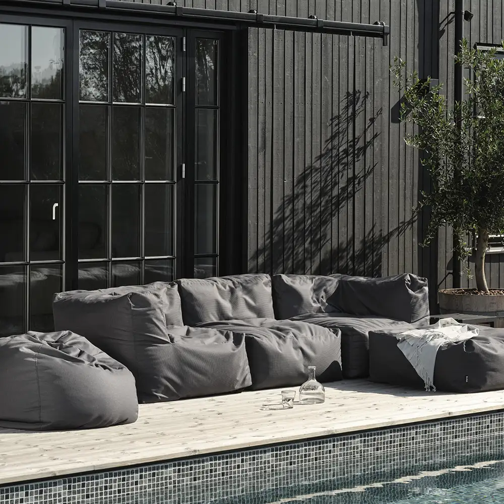 Galloway beanbag fåtölj grå 