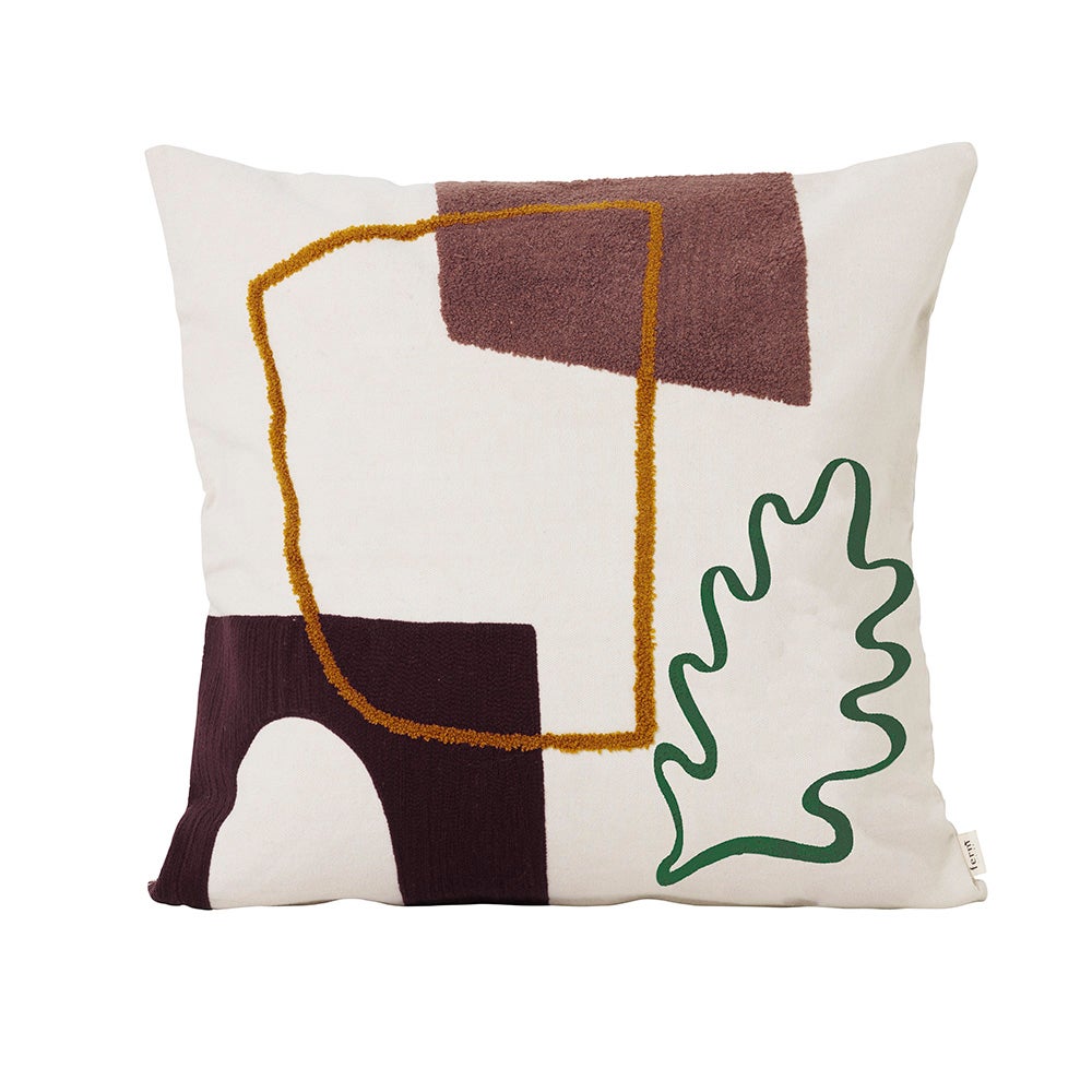 Produktfoto för Ferm Living - Mirage Cushion - Kudde - Leaf - W: 50 x H: 50 x D: cm