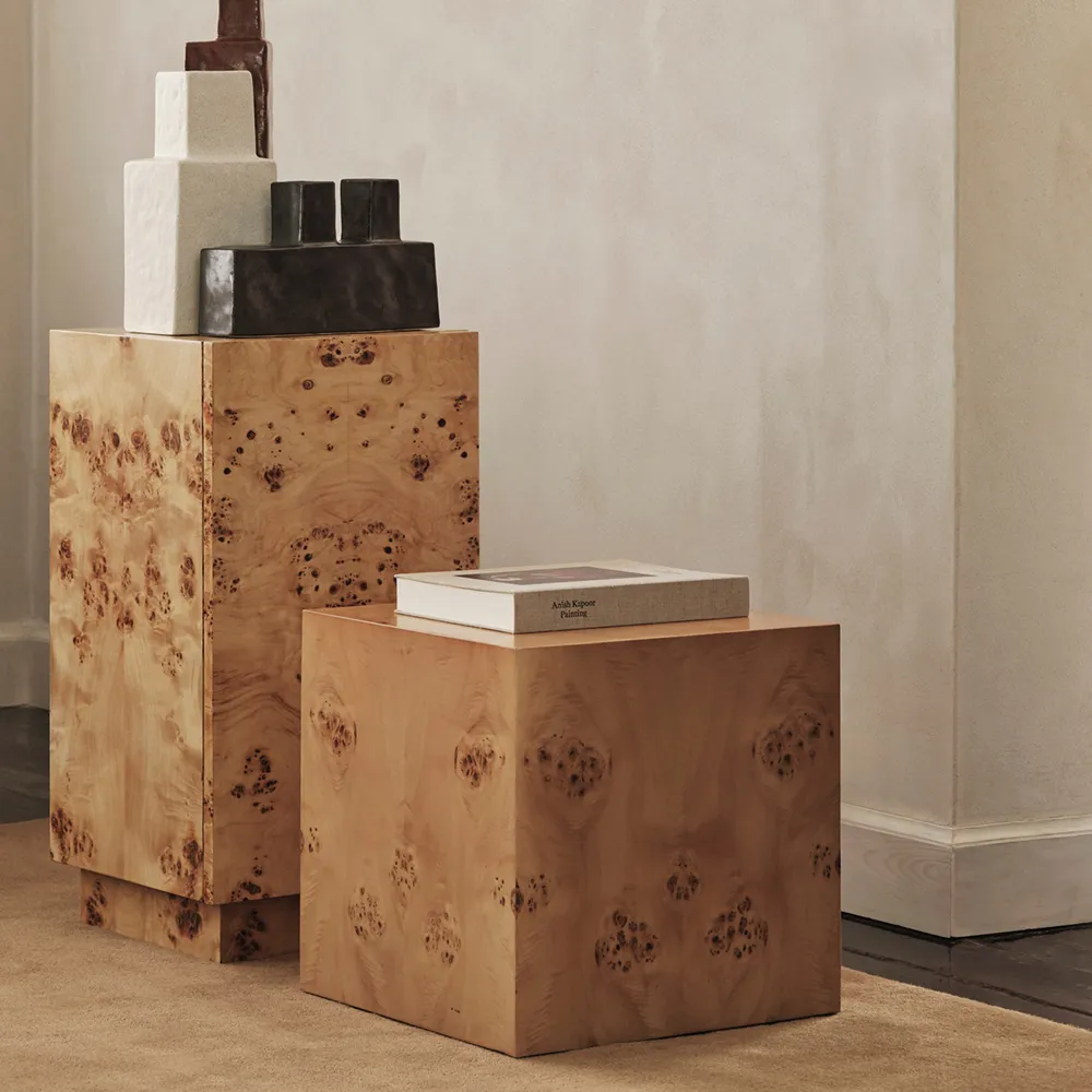 Alternativ bild 1 för ferm LIVING - Burl Cube Side Table Natural