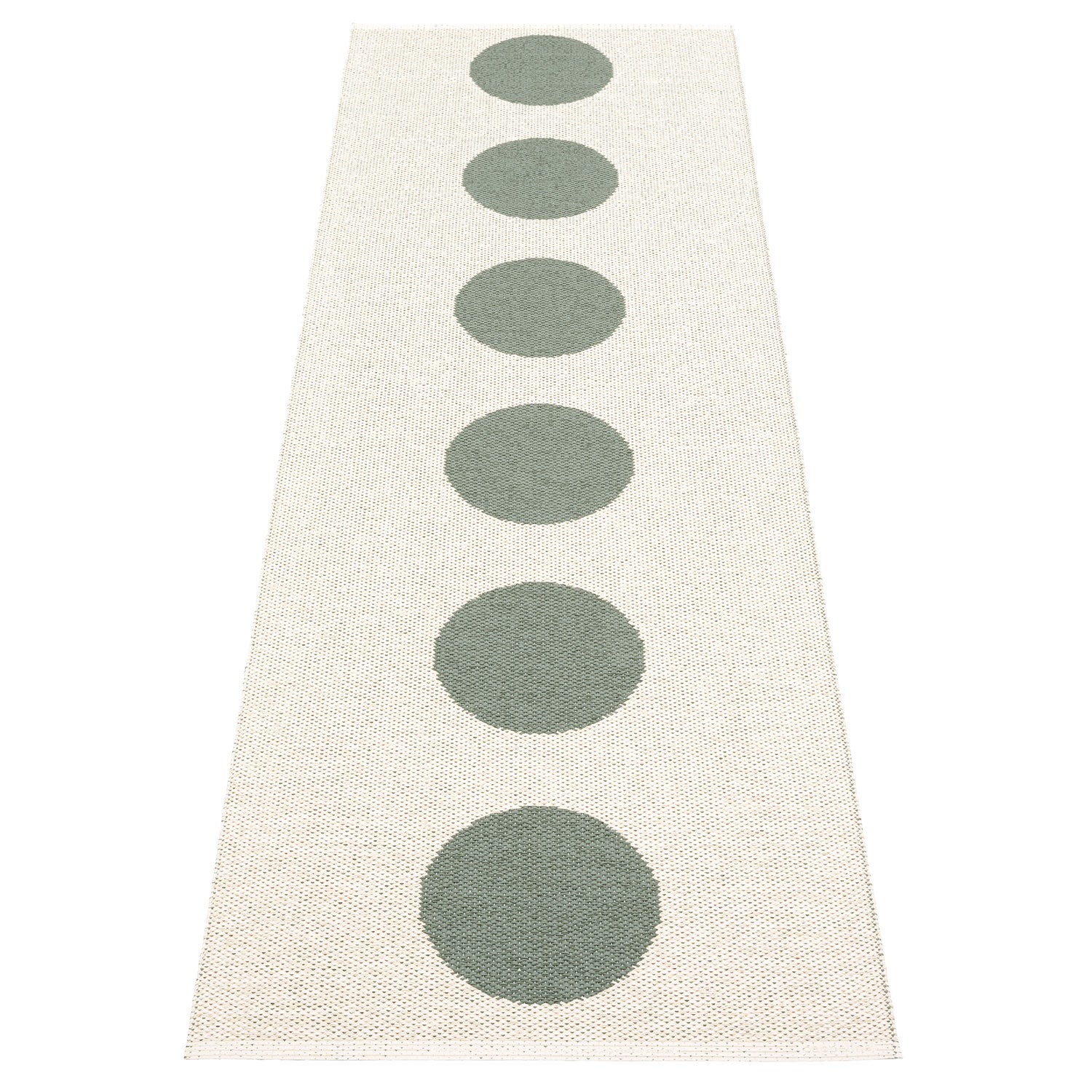 Alternativ bild 1 för Pappelina Matta Vera, 70 x 225 cm, army/vanilla