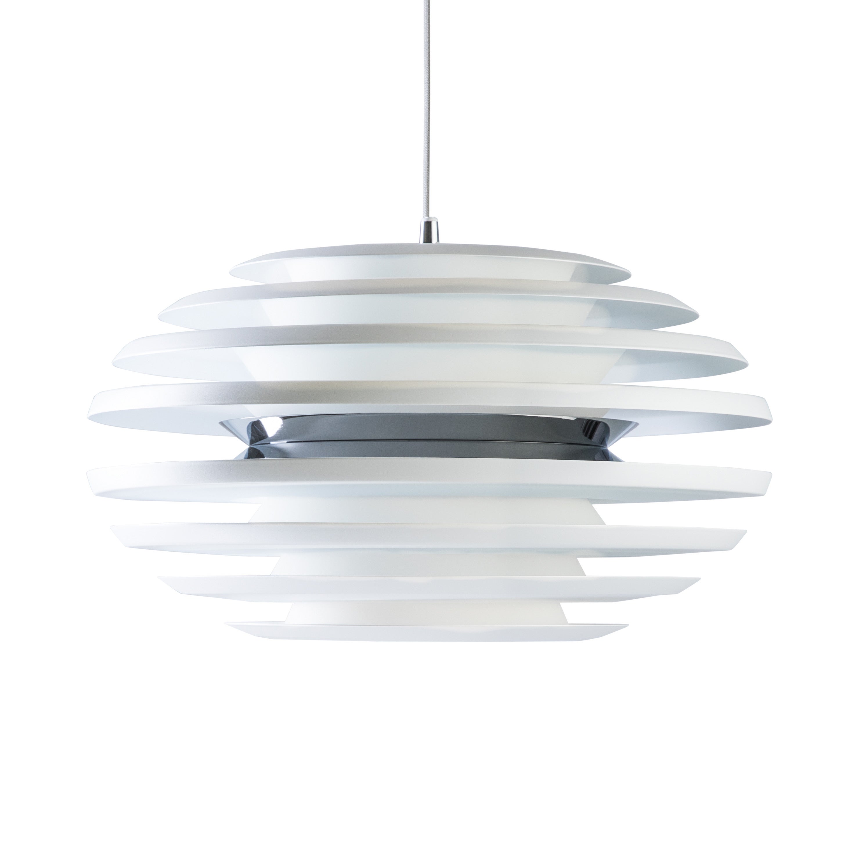 Ellipse Pendel D500 Mattvit/Krom