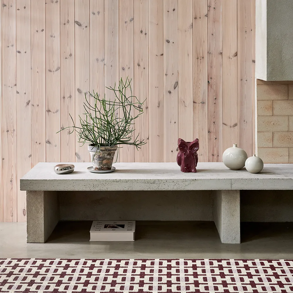 Tom matta Burgundy/Cream/Pale Rose 70 x 300 cm