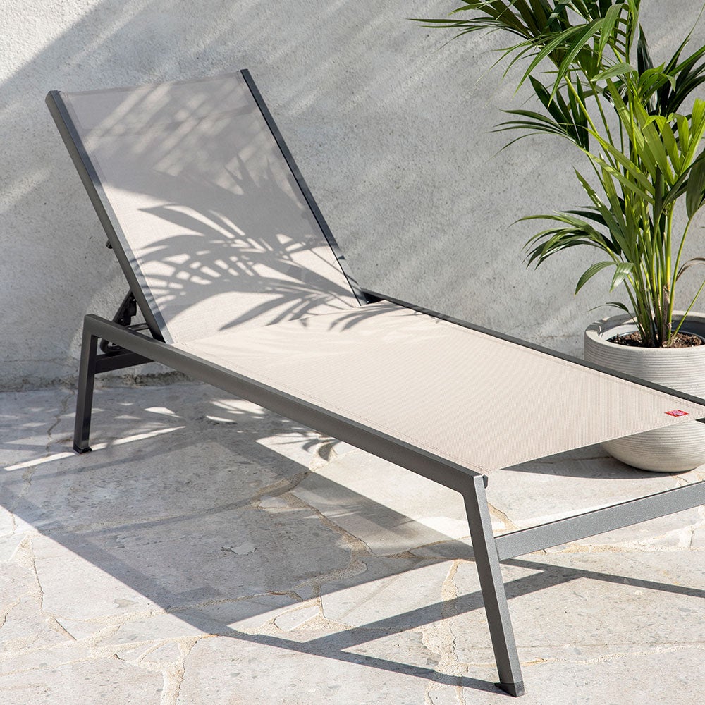 Ocean solsäng anthracite/taupe aluminium 