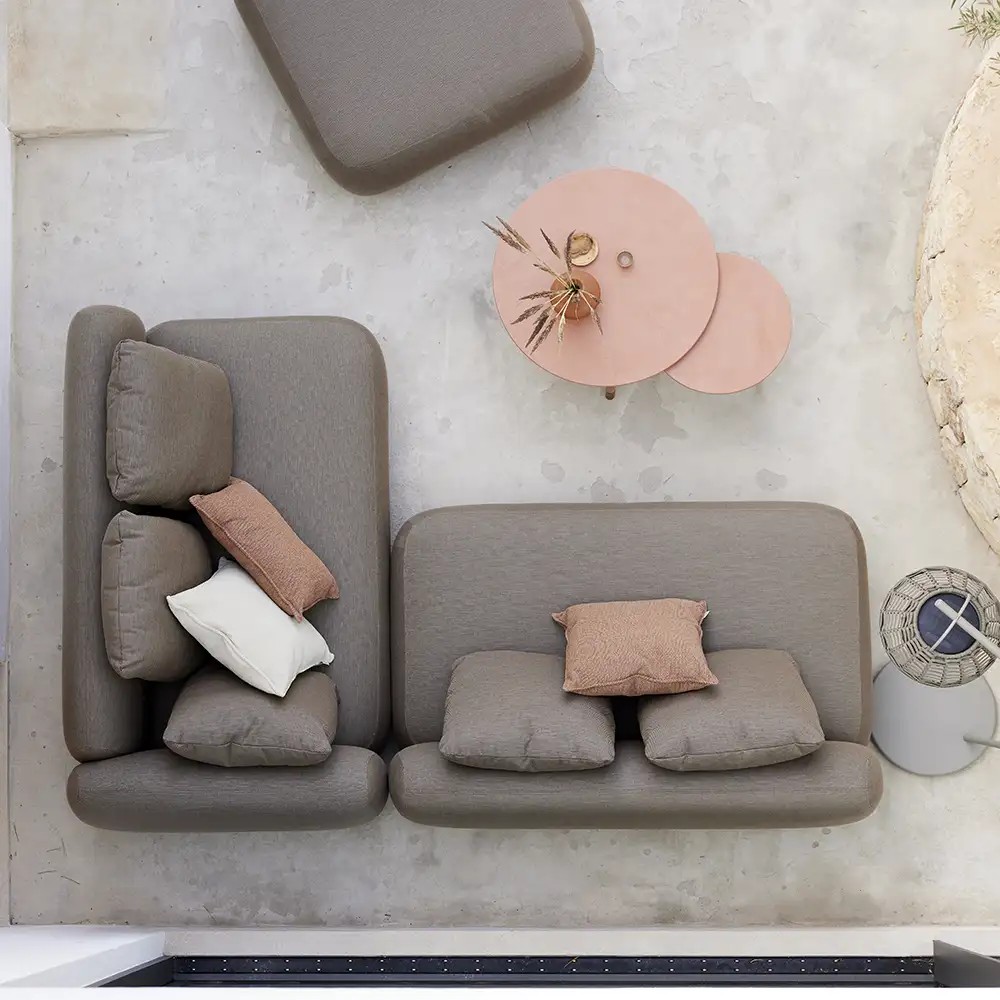 Capture 2-pers. soffa modul Inkl. taupe Cane-Line Airtouch ryggdyna 2 