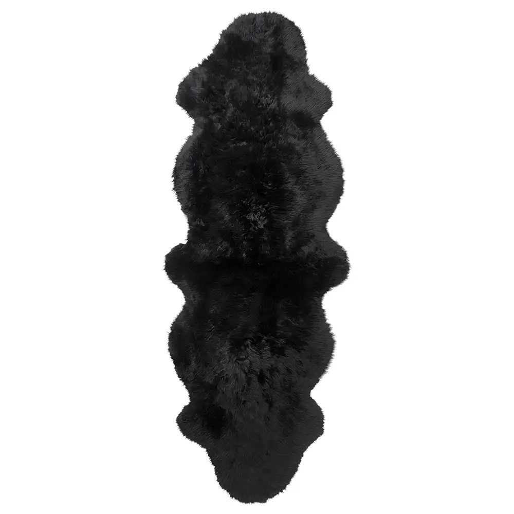 Skinnwille Gently Fårskinn 60×180 cm Black