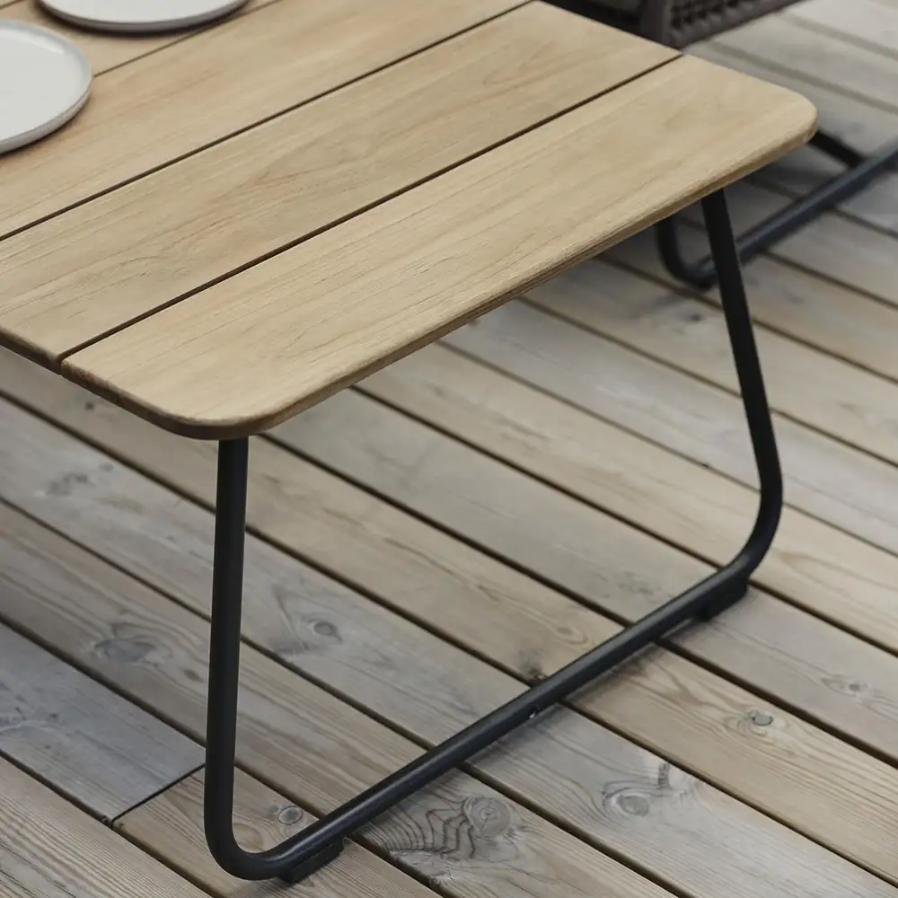 Nolli soffbord 70x140 cm svart/teak 