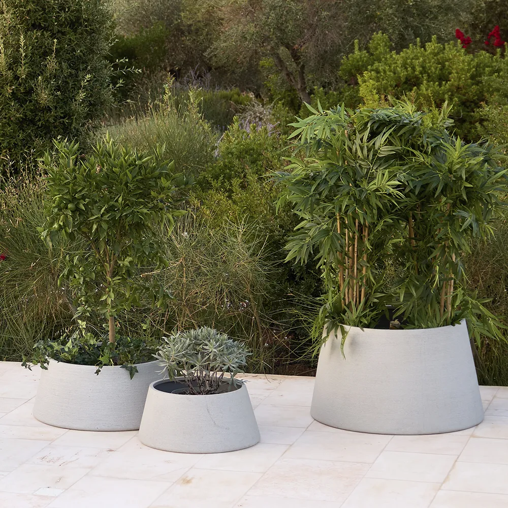 Soil kruka trapez mellan Concrete structure, fiberglas