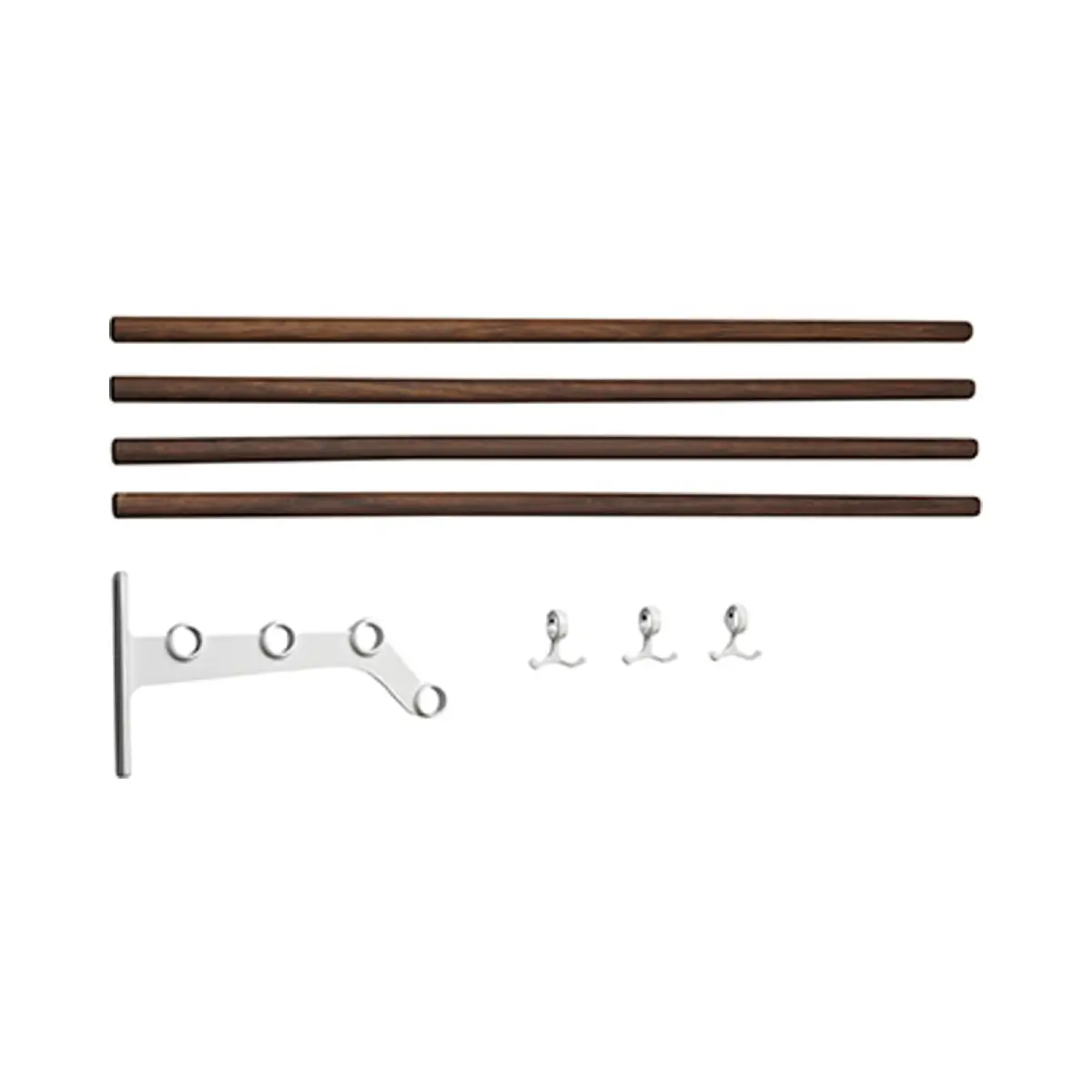 Essem Design, Nostalgi 291 hatthylla påbyggnad Valnöt Vit