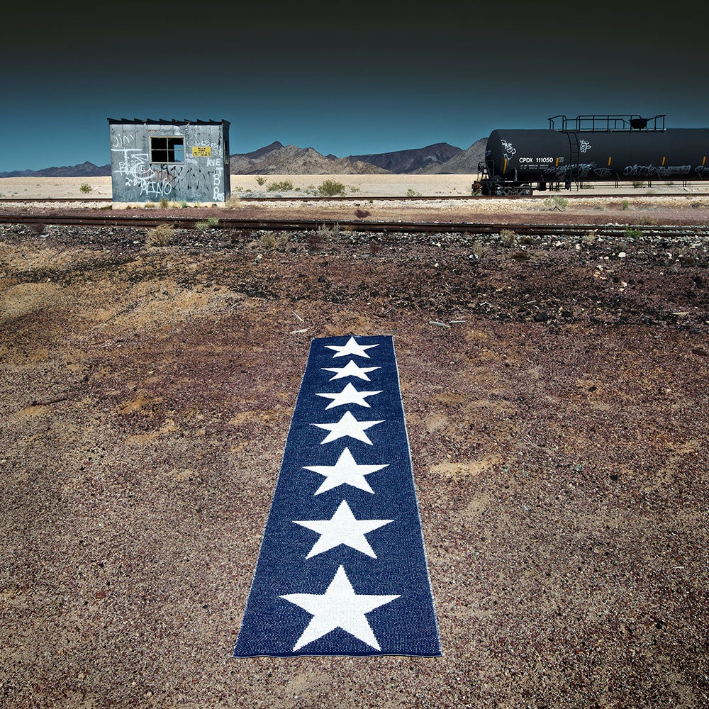 Viggo matta 70x150 cm one dark blue / vanilla 