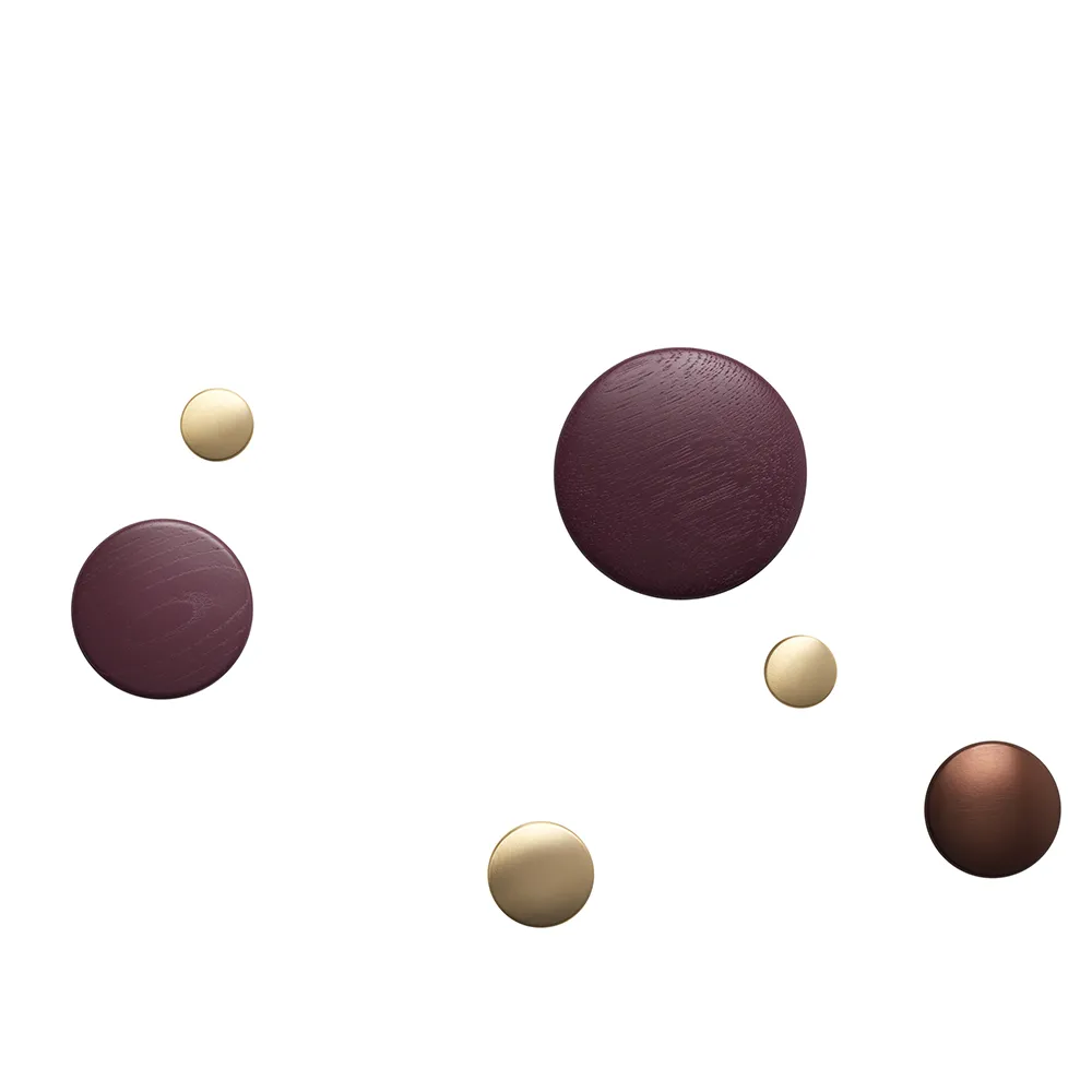 Alternativ bild 1 för Muuto - The Dots - Large - Krokar - Burgundy - 17 cm