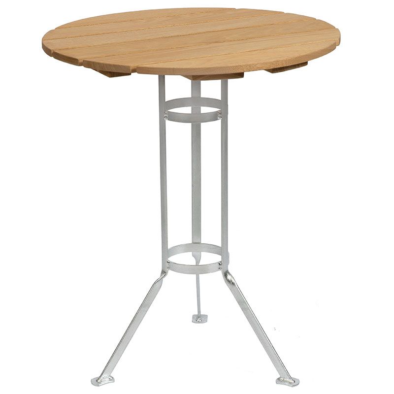 grythyttan stålmöbler, bryggeri trefotsbord ø 60 cm oljad ek