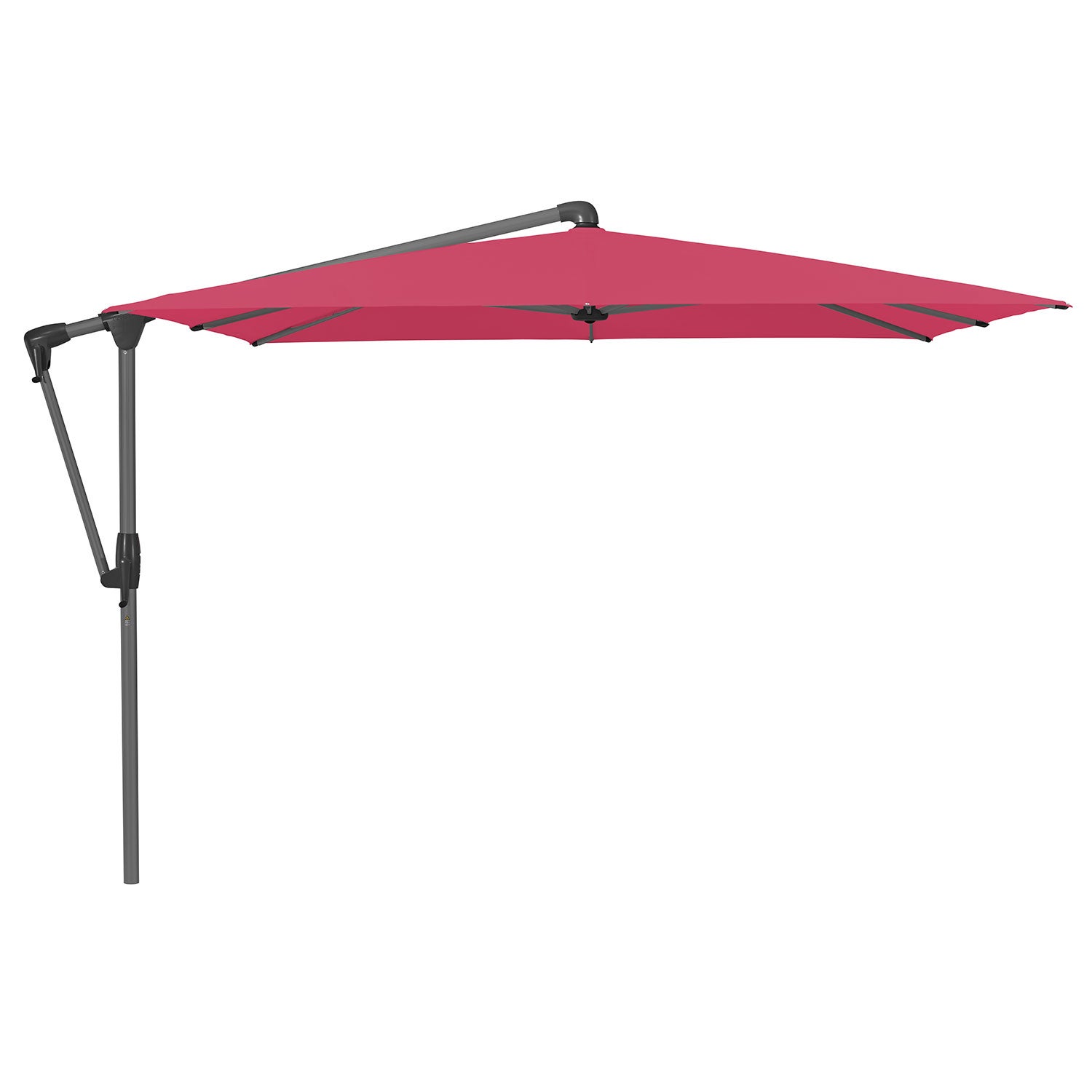 Sunwing Casa frihängande parasoll 270x270 cm kat.5 antracite alu / 681 pink 