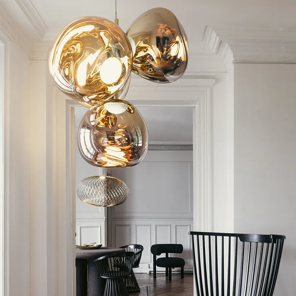 Melt Chandelier Small takkrona Gold LED