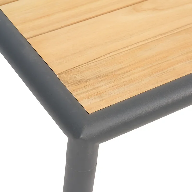 Gordon soffbord 65x140 cm Antracit / Teak