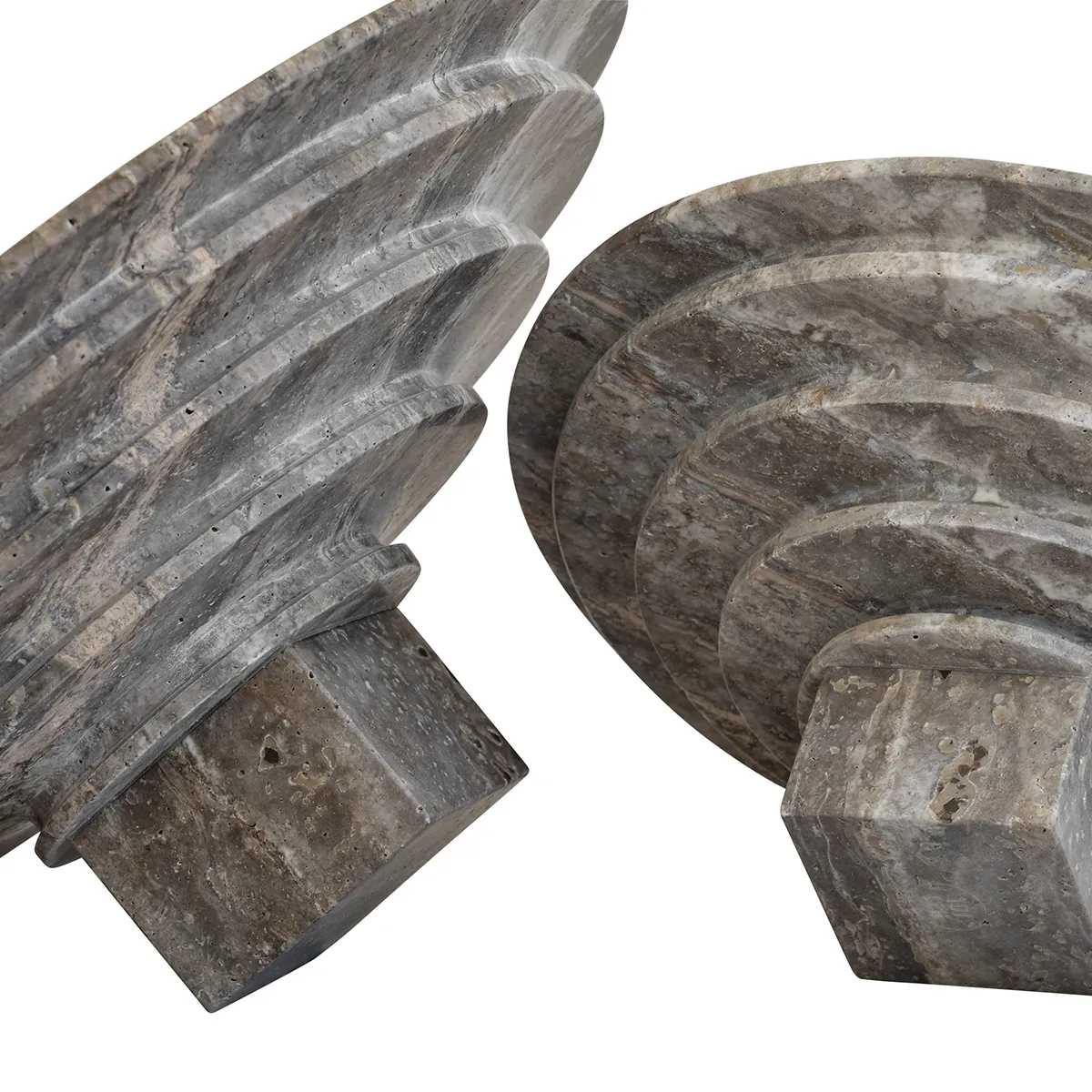Dekorationsskål i Travertine Sori Mini, Ø 30 cm