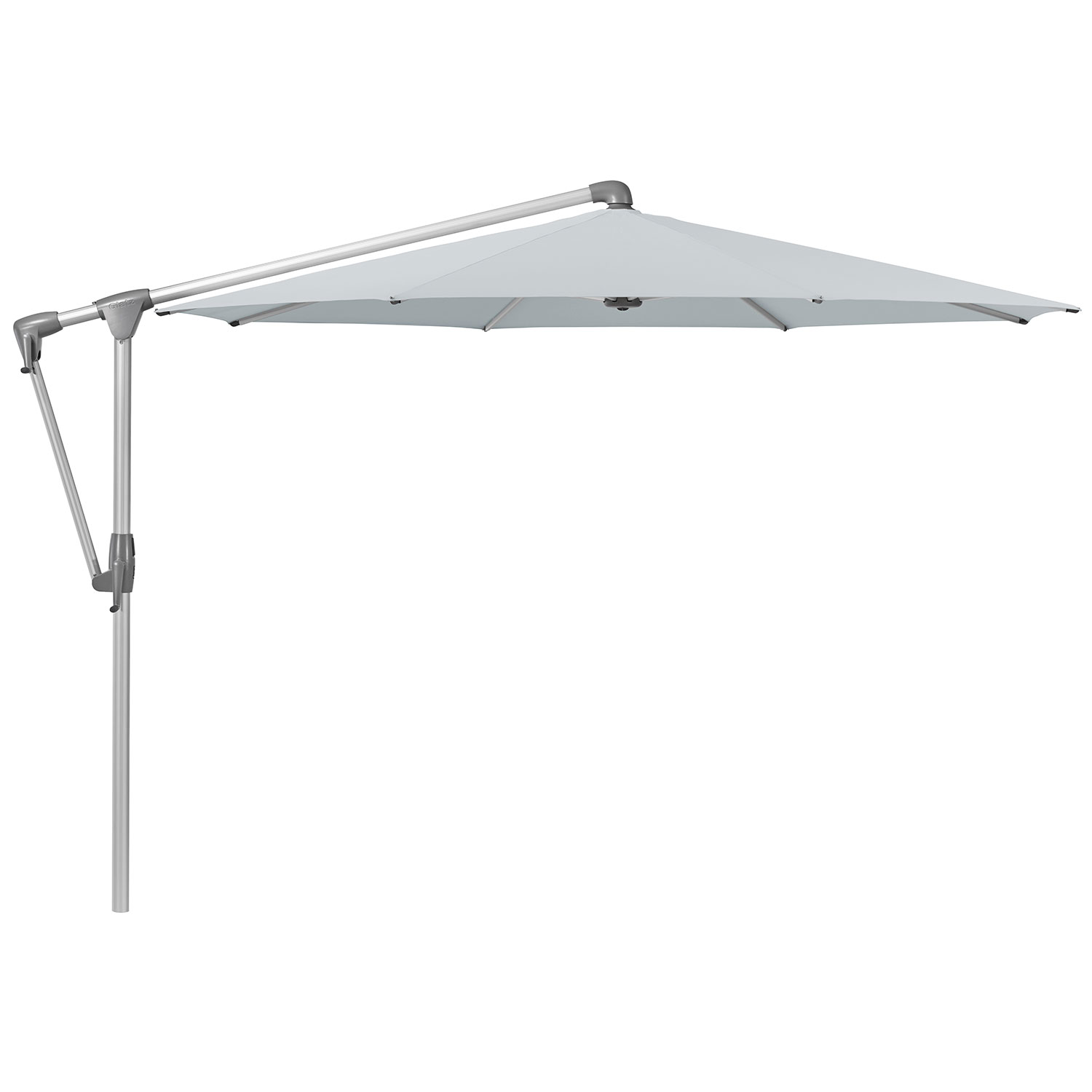 Sunwing Casa frihängande parasoll 330 cm kat.5 anodizerad alu / 665 chrome Glatz