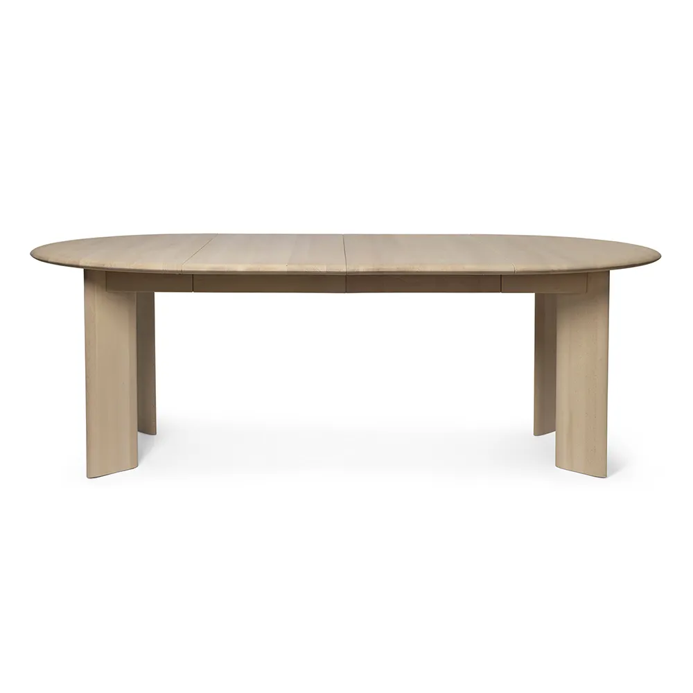 Alternativ bild 1 för Ferm Living - Bevel Table - Extendable x2 - Matbord - White Oiled Beech - Ø117 x H73 cm
