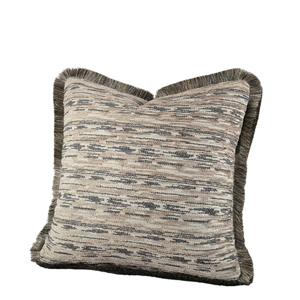 Serena Kuddfodral med franskant - 50x50 cm-Oyster