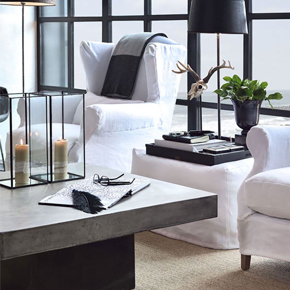 Campos Soffbord 75X130 Betong