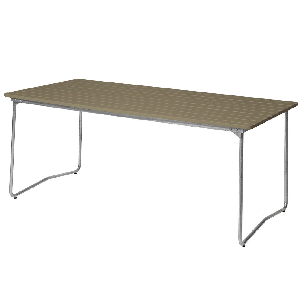 Bord B31 170 Grönlackad ek / varmförzinkat stativ