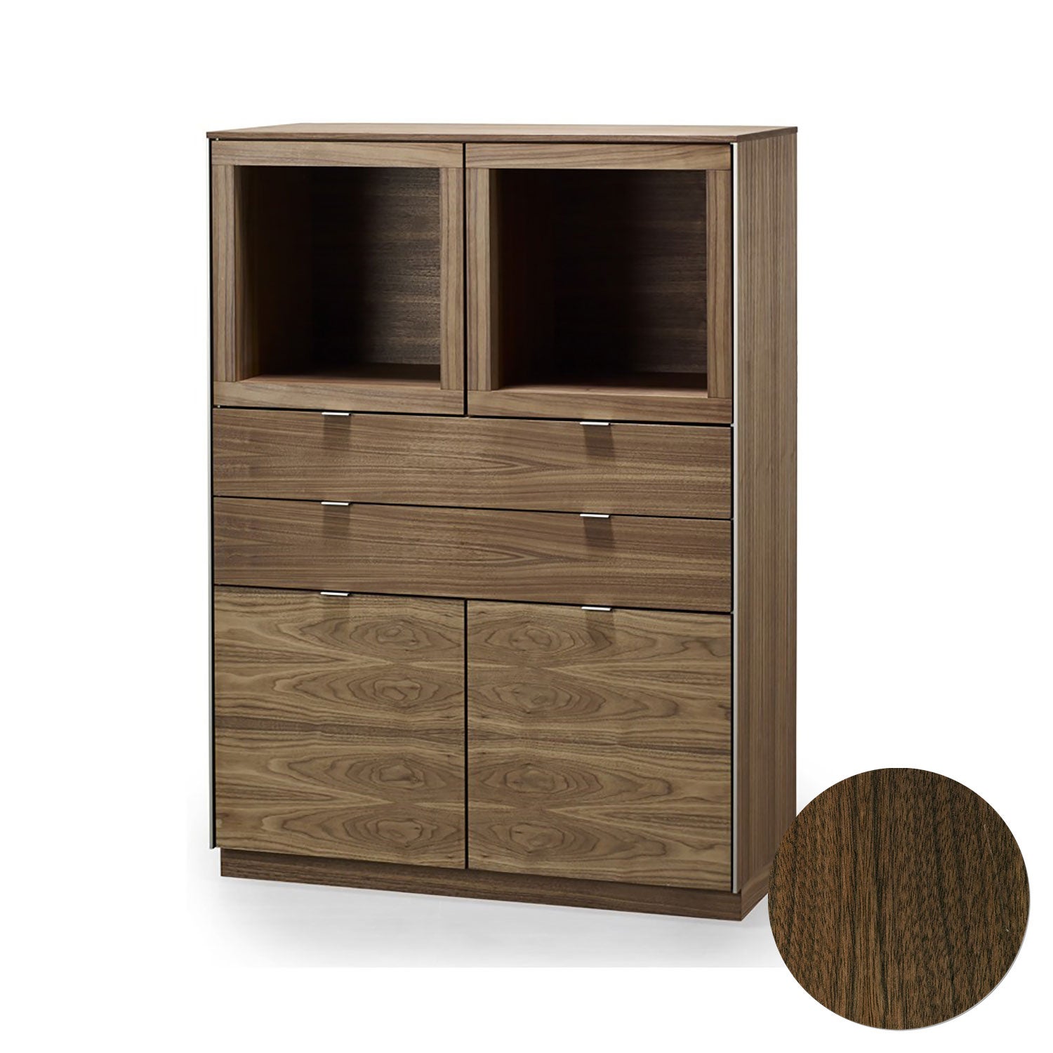 Skovby, Sm923 Vitrinskåp Valnöt Lack 98X44X136Cm