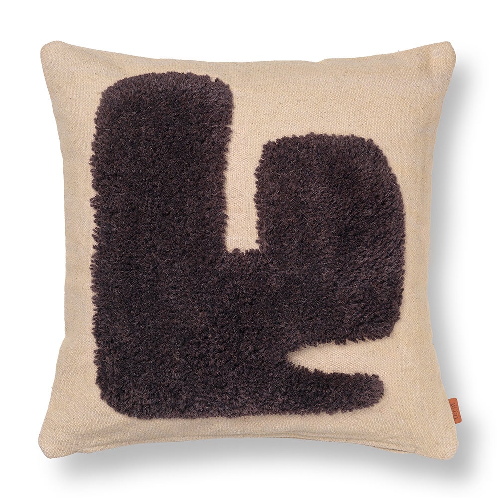 Produktfoto för ferm LIVING Lay kudde 50x50 cm Sand / Dark Brown