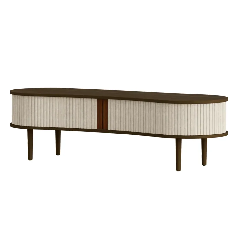 umage, audacious tv-bänk mörk ek/white sands