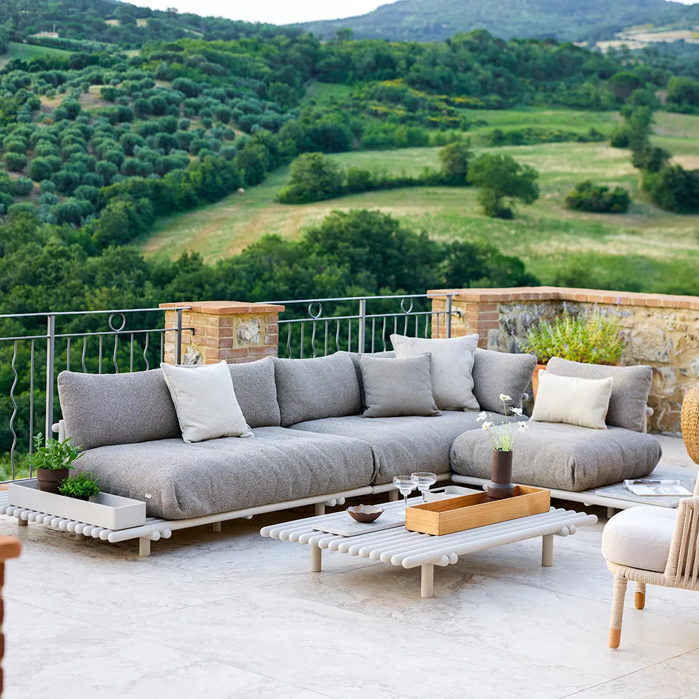 Sticks divansoffa Alu/light brown