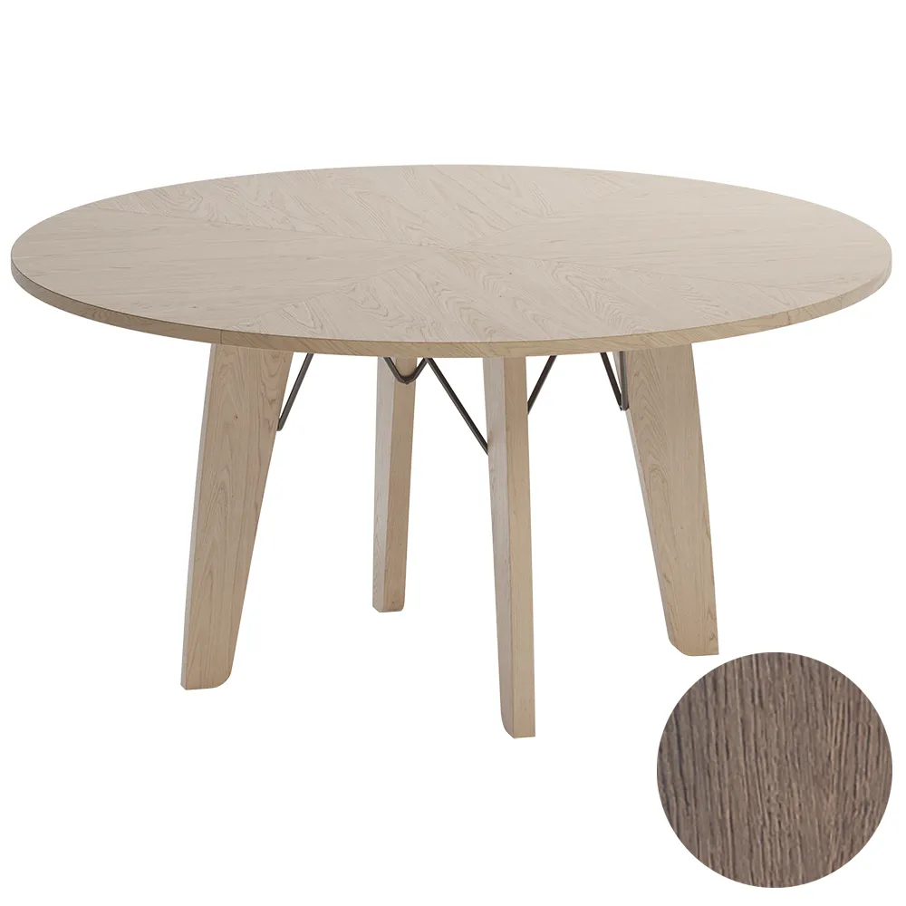 SM128 matbord Ek moccabrun oljad look