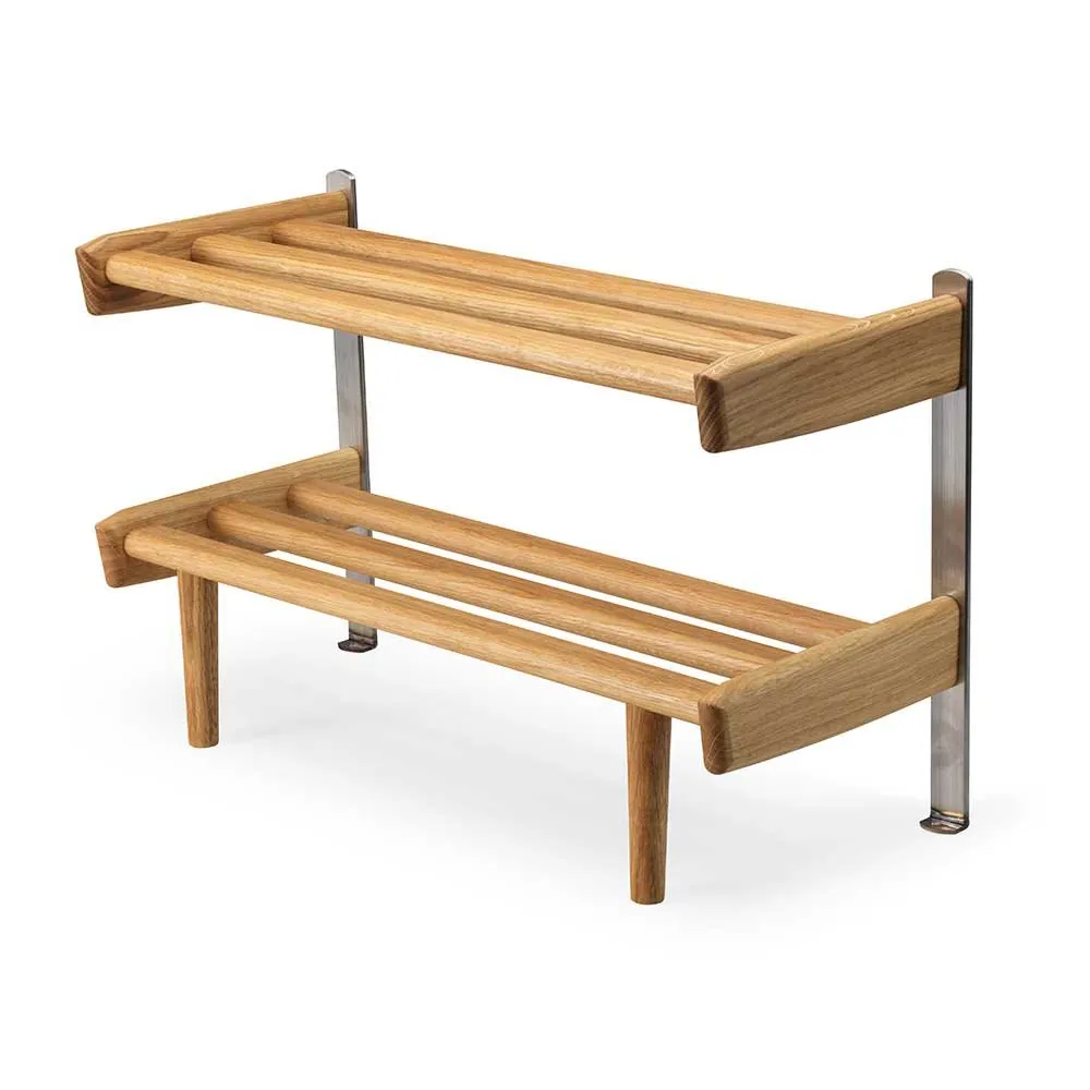 oscarssons möbel, meja skohylla golv 59 cm oljad ek