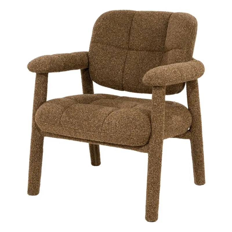 Knox Loungestol 71,5x73x81 cm Metall & Tyg Brun