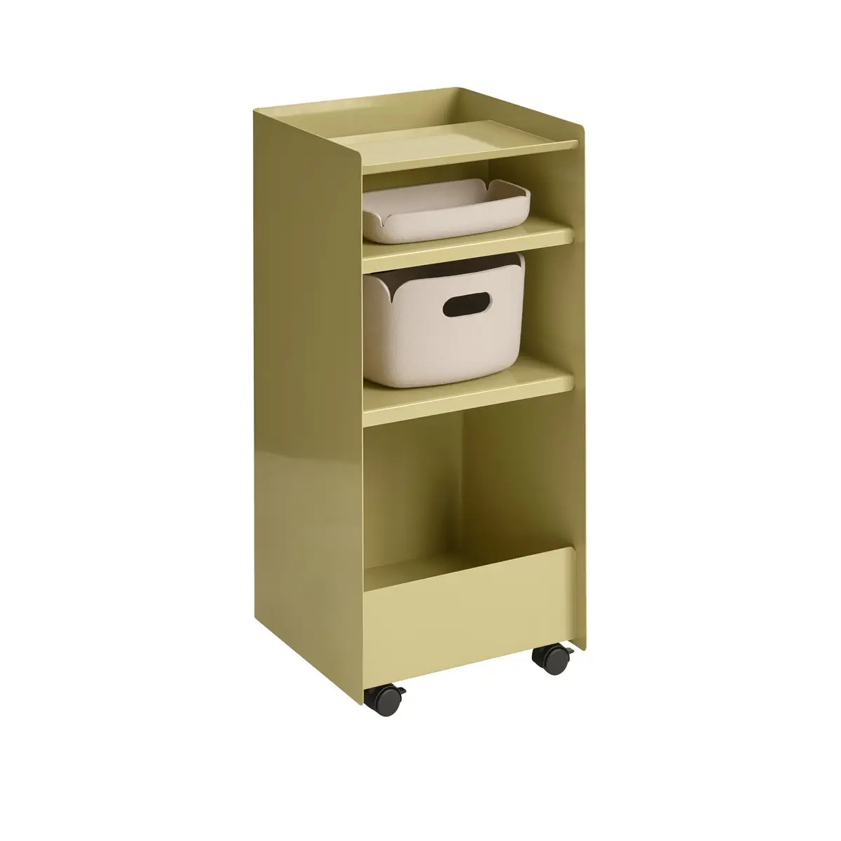 Folded Trolley H 83,7 cm öppen- Mörk Beigegrön