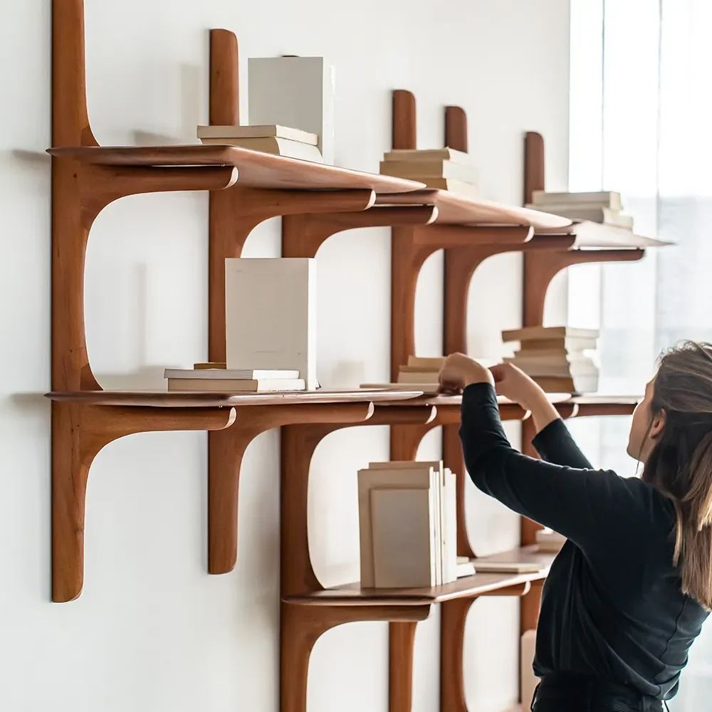 PI Vägghylla Mahogany 3 hyllplan