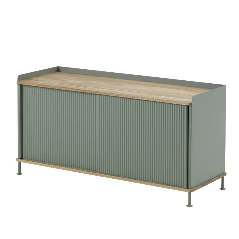 muuto, enfold sideboard 124 x 45 cm  - oiled oak dusty green