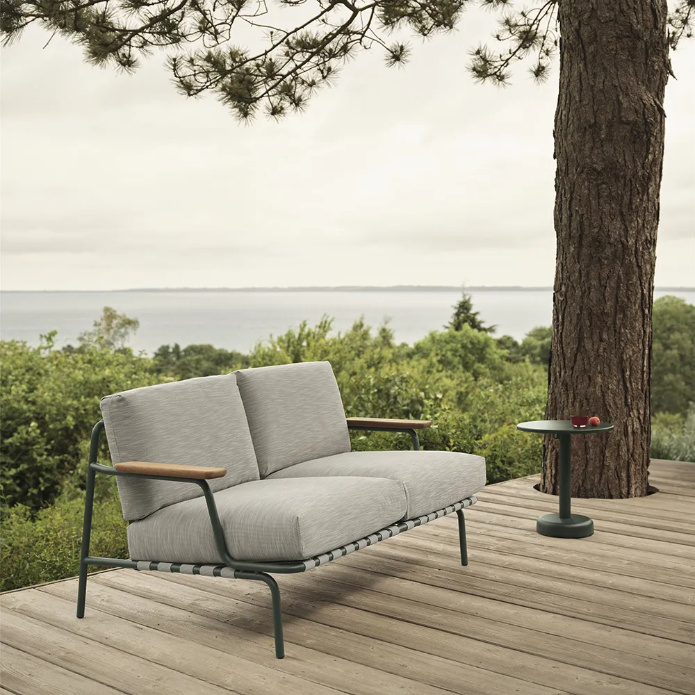 Settle 2-sits soffa Ribbed Weave 2/Dark Green 