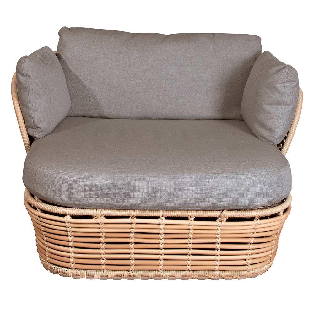 Loungefåtölj Basket Natural Konstrotting Inkl Ljust Cane-Line Airtouch Dynset