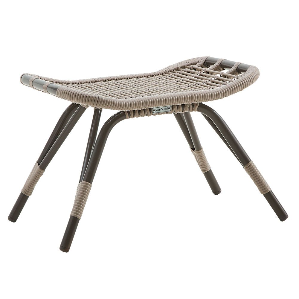 Sika Design Monet Fotpall Alu-Rattan Moccachino