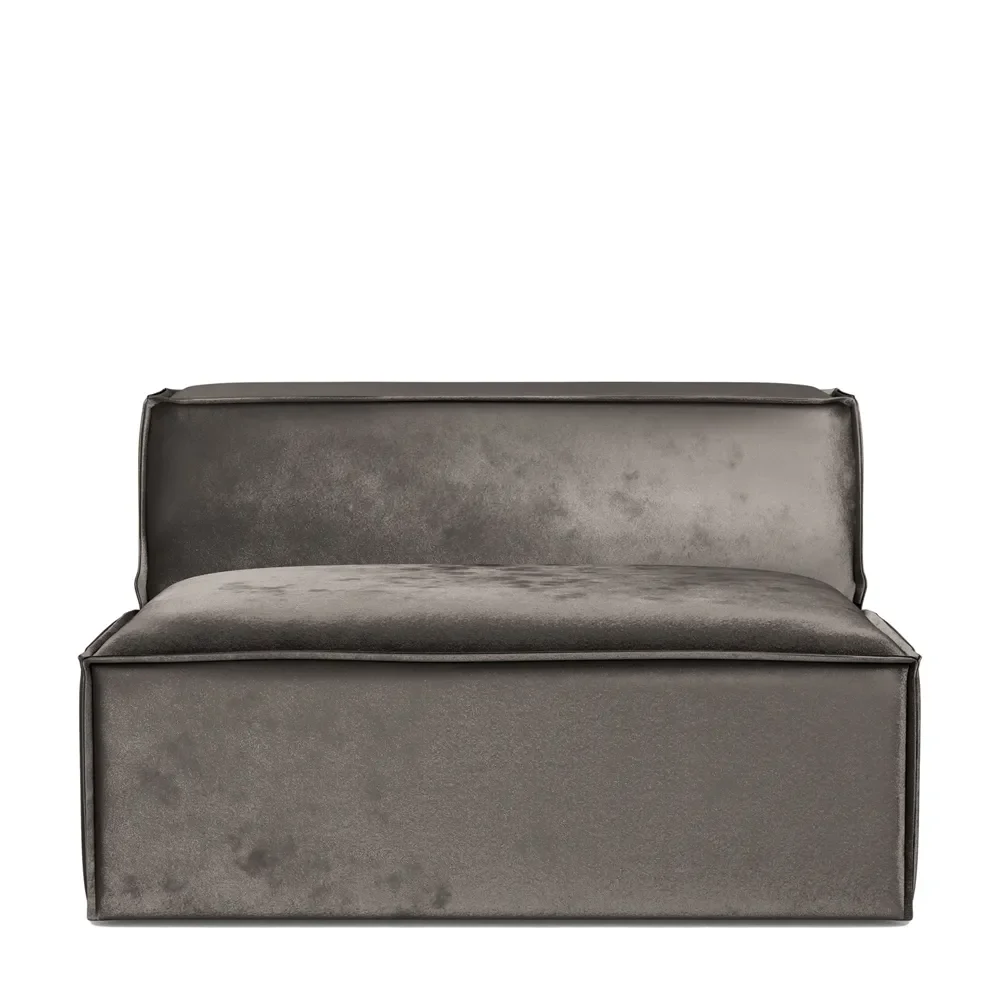 Riviera Maison, The Jagger Mittmodul 125 cm velvet I grimaldi grey