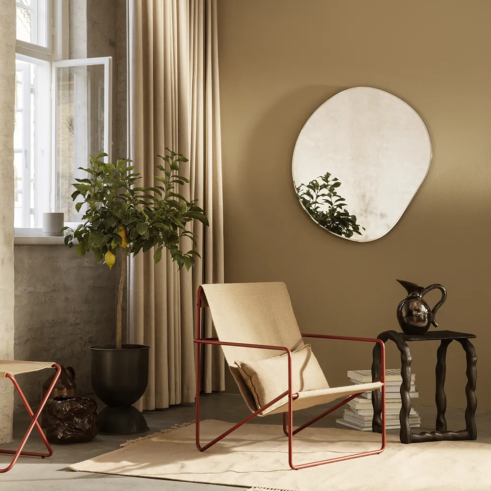 Pond Spegel 87x94 cm Dark Chrome