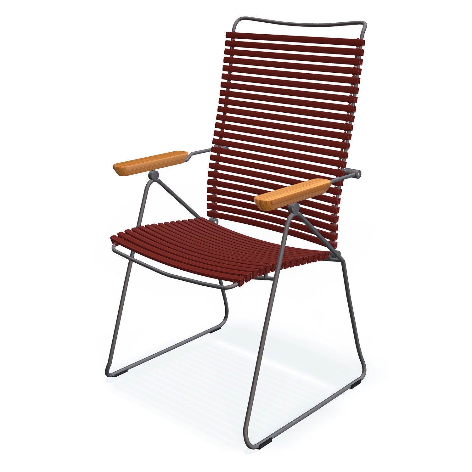 houe, click positionsstol paprika/grey bamboo