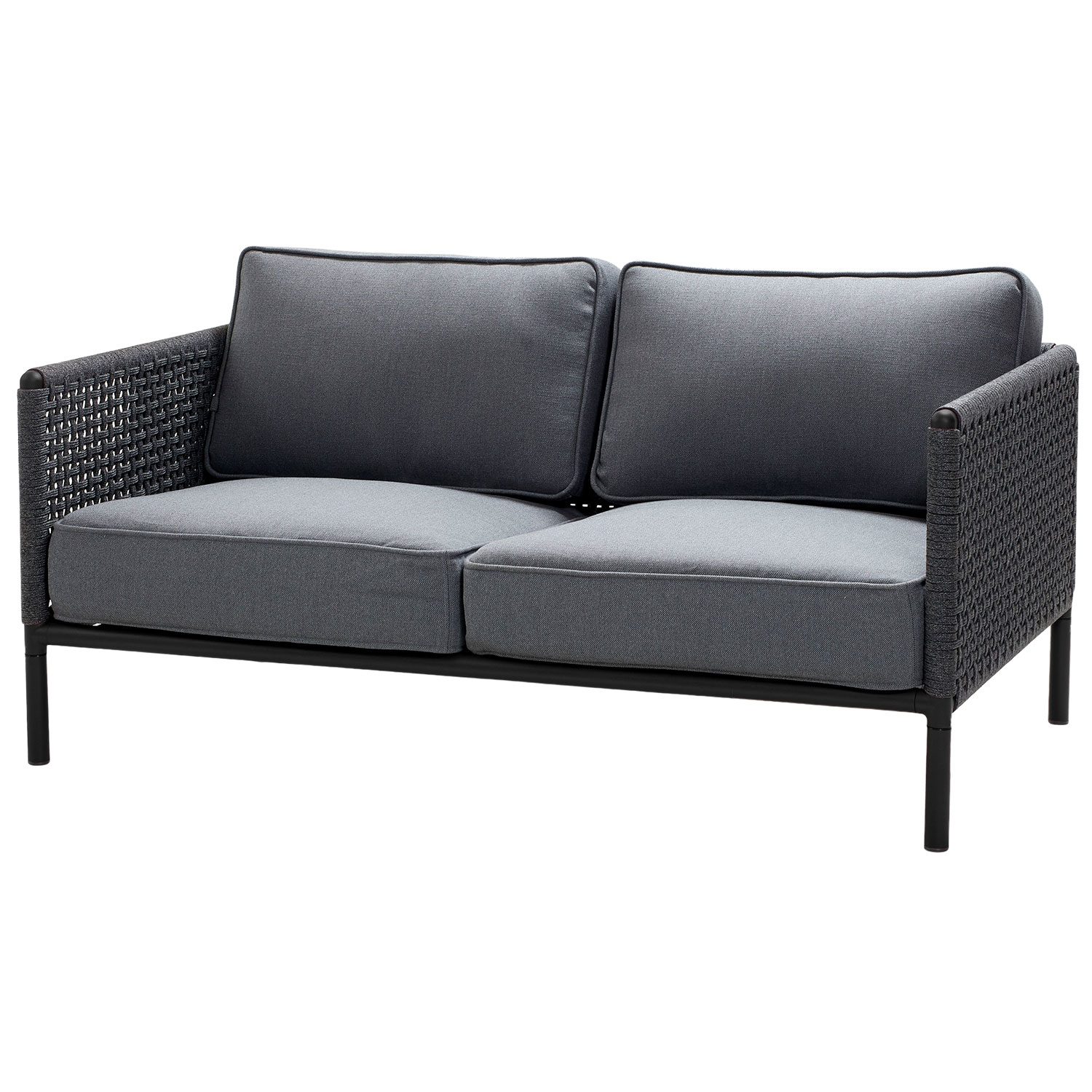 Cane-Line Encore 2-Sits Soffa Dark Grey/Lava Grey