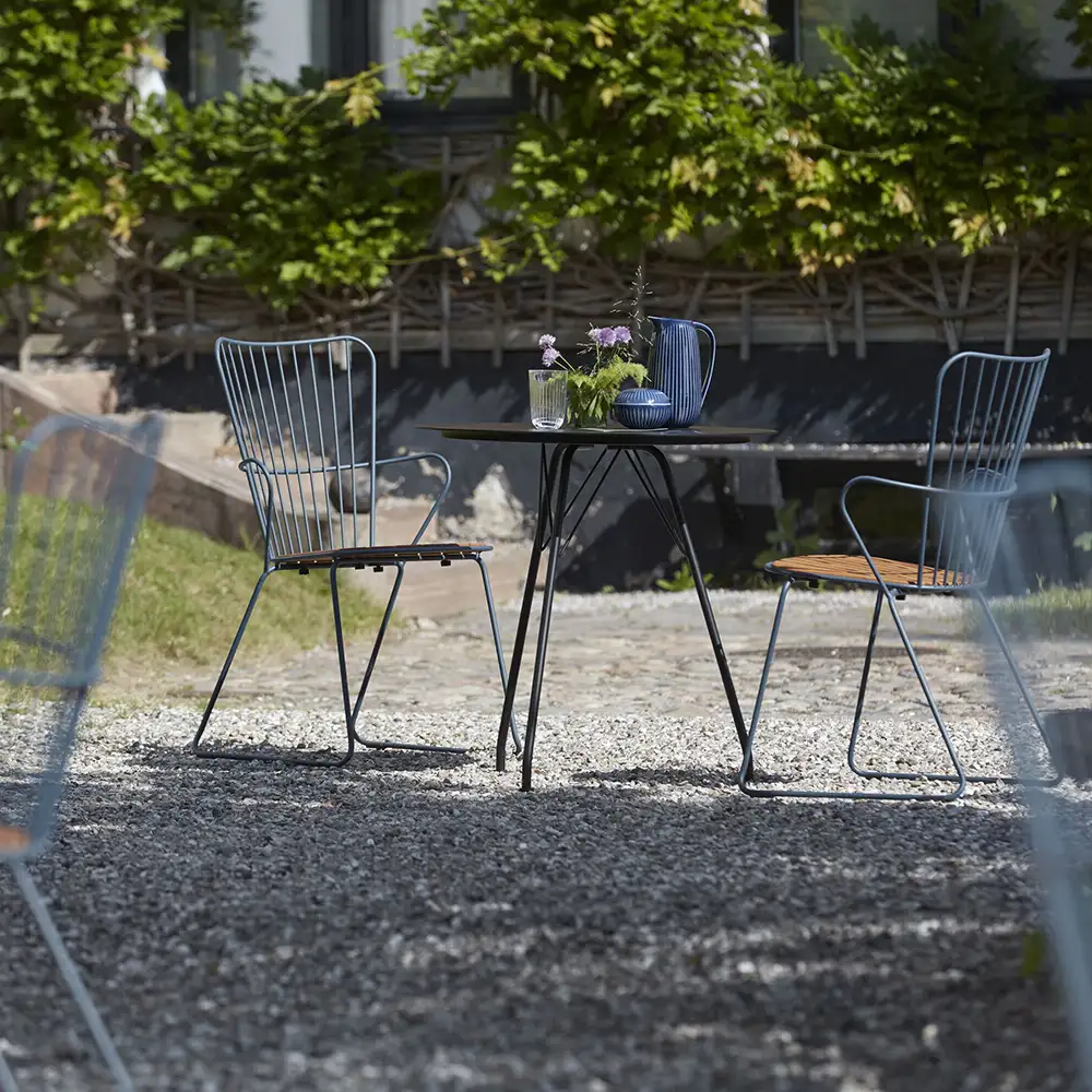 Paon matstol vit/taupe stål 