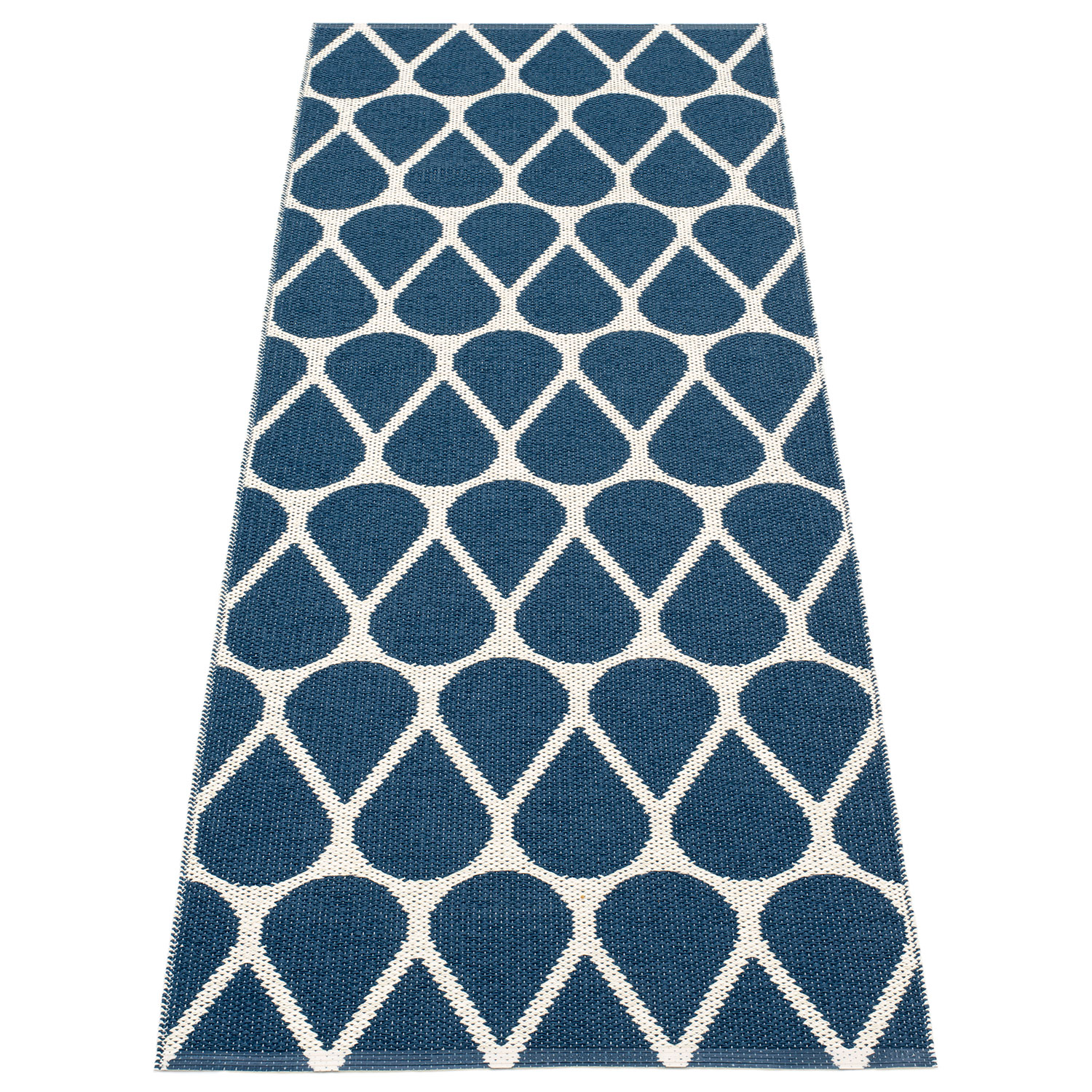 Pappelina Otis matta 70×200 cm ocean blue / vanilla