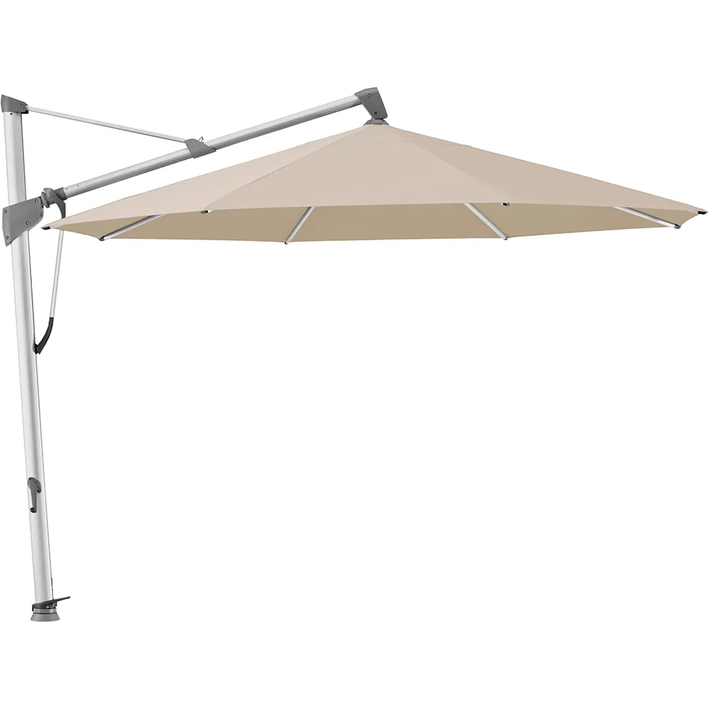 Glatz Sombrano S+ frihängande parasoll 400 cm anodizerad alu Kat.5 803 Linen